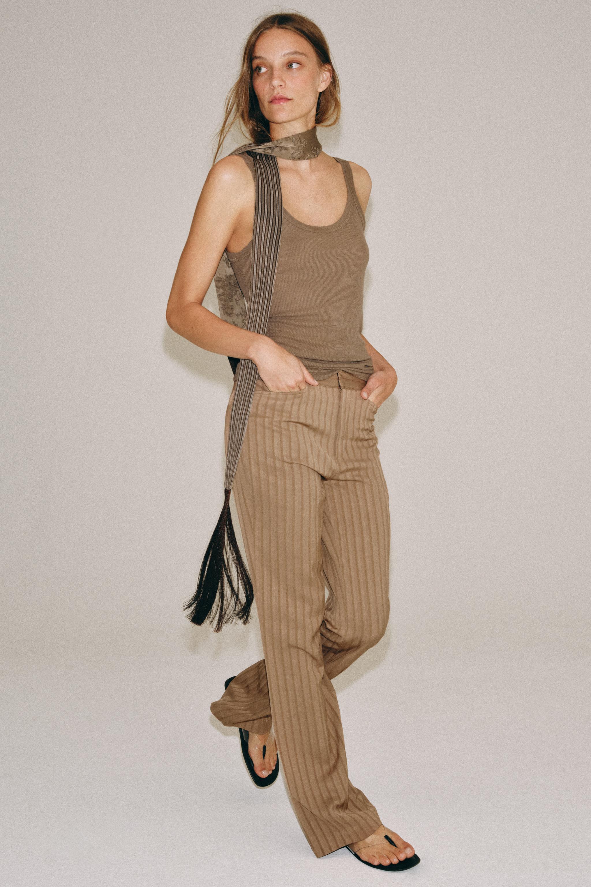 ZW COLLECTION STRIPED FLARE PANTS